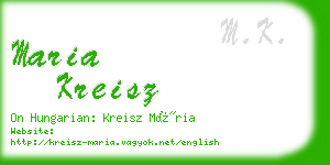 maria kreisz business card